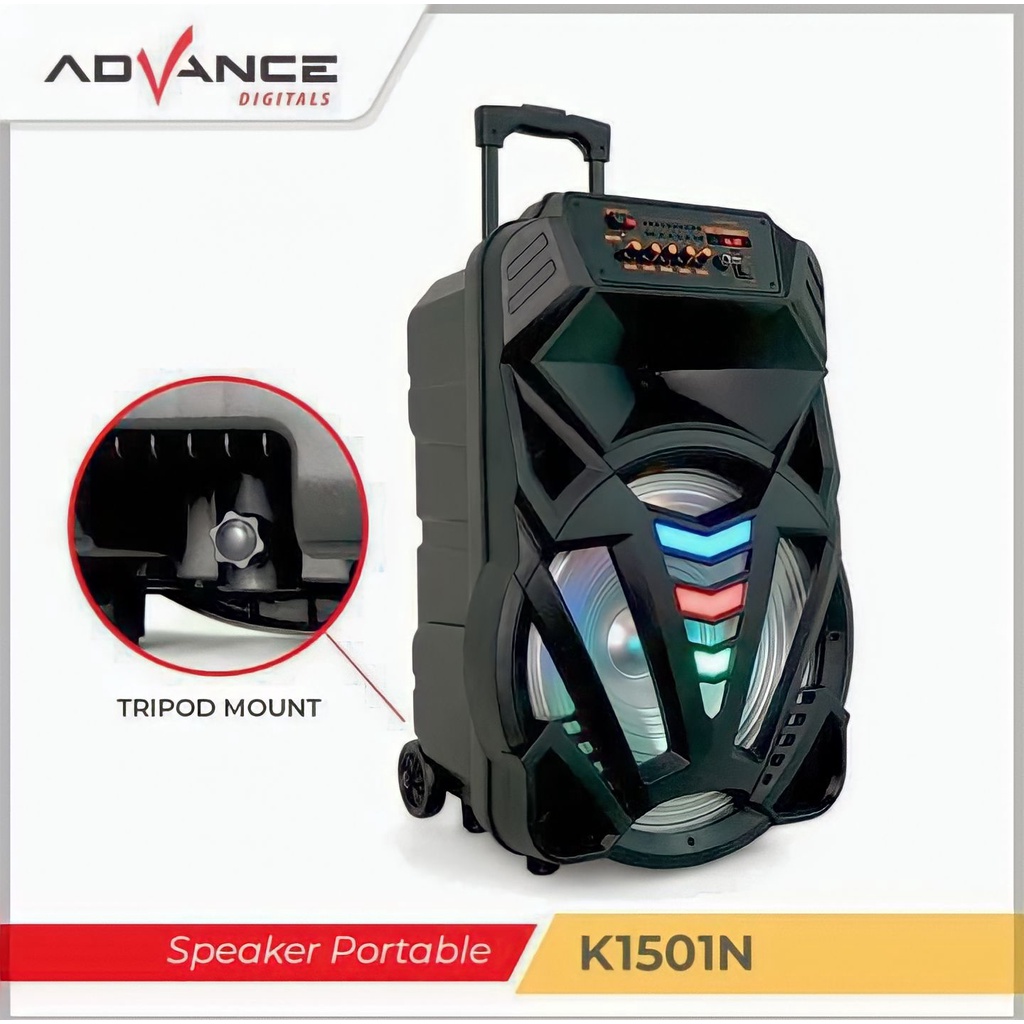 Advance Speaker Portable Meeting Trolley 15&quot; K1501 + 1 Mic Bluetooth