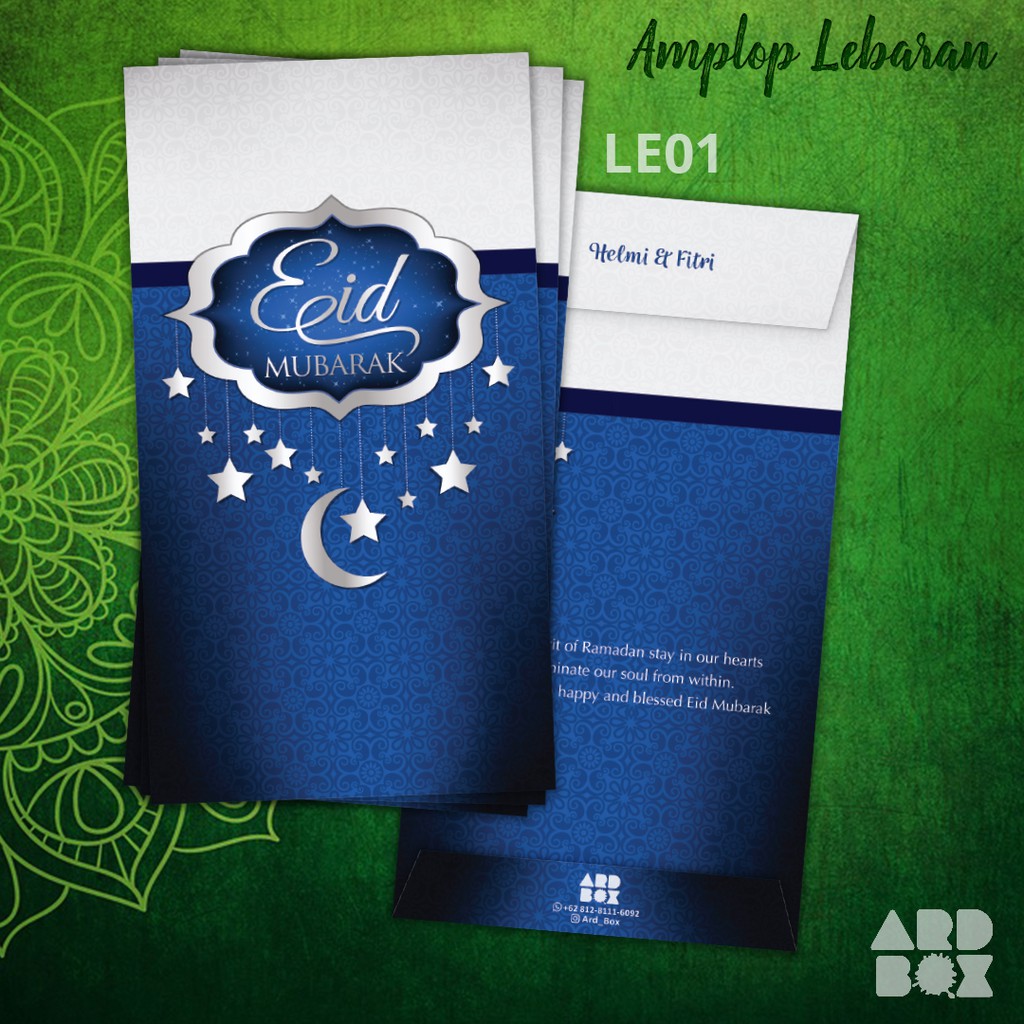 

Amplop Angpao Lebaran Ramadan Idul Fitri Custom Eid Mubarak Blue LE01