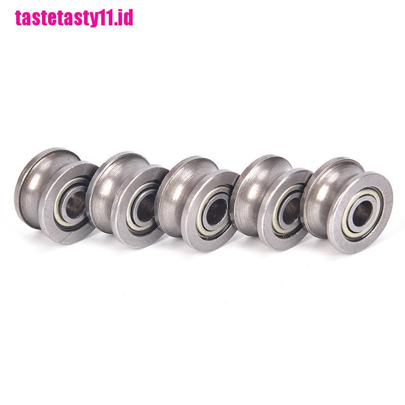 (TTID) 10pcs bearing pulley U624ZZ Bentuk U Untuk Rel Jalur linear