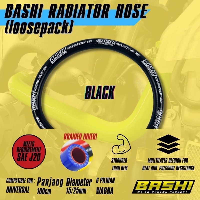 BASHI Original Selang Radiator Samco Meteran Cb Ninja R Ninja RR Vixion Cbr Jupiter Mx