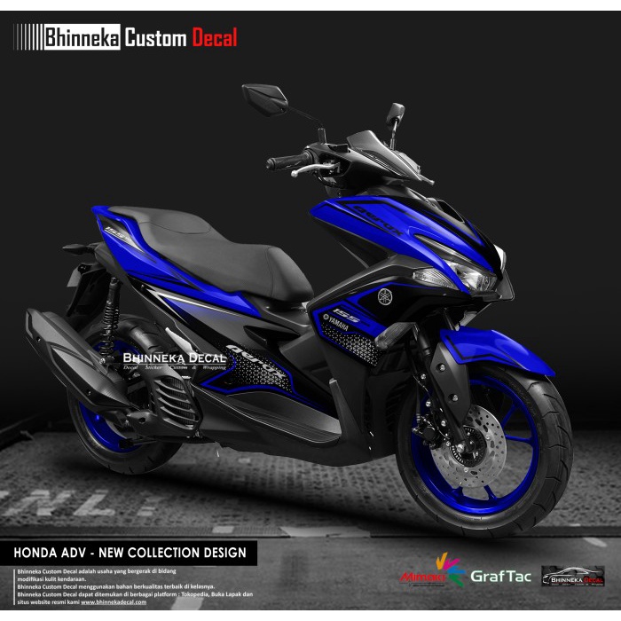 DECAL REGULER CLASS AEROX BLUE PERFECT