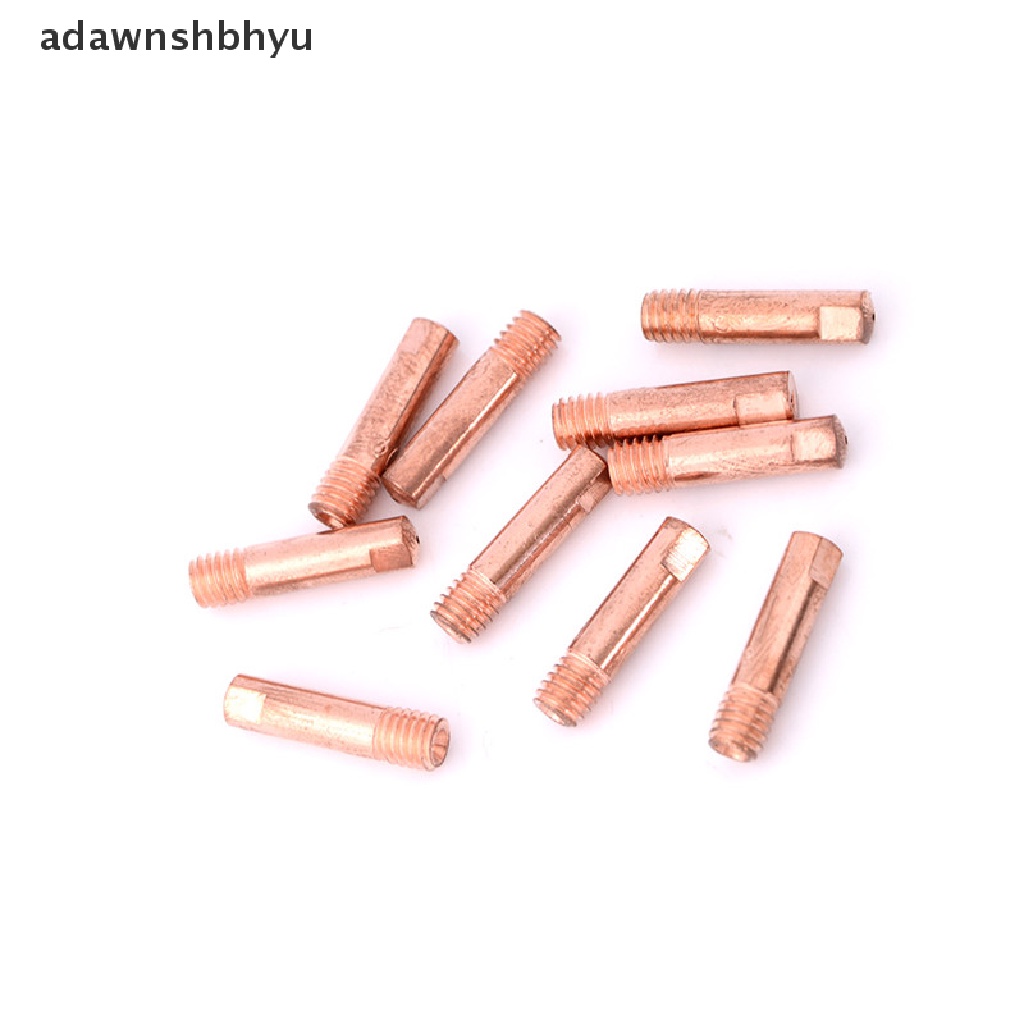 Adawnshbhyu 10pcs Gas Nozzle Gold 15AK-0.8mm Mig Mag Welding Weld Torch Kontak Tips