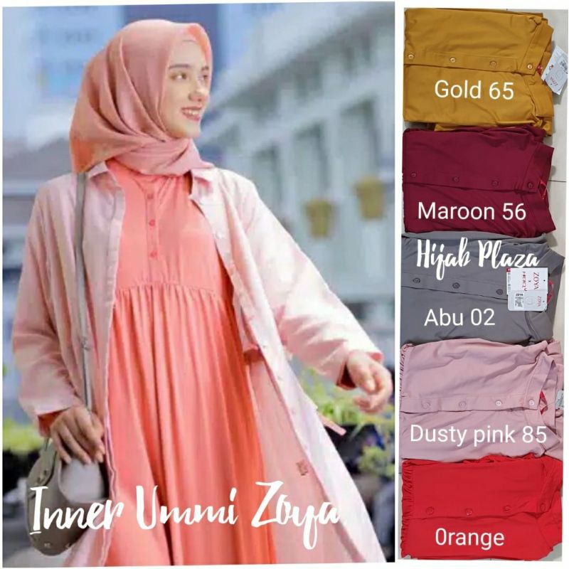 Gamis Zoya Dalaman Zoya INNER UMMI  ZOYA HEIQ Busui Friendly