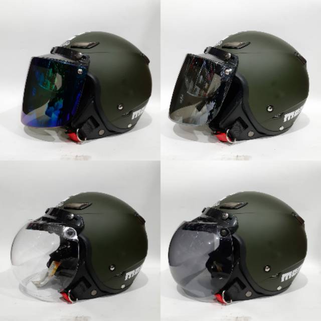 Helm Jpn Momo Kaca Army Dof