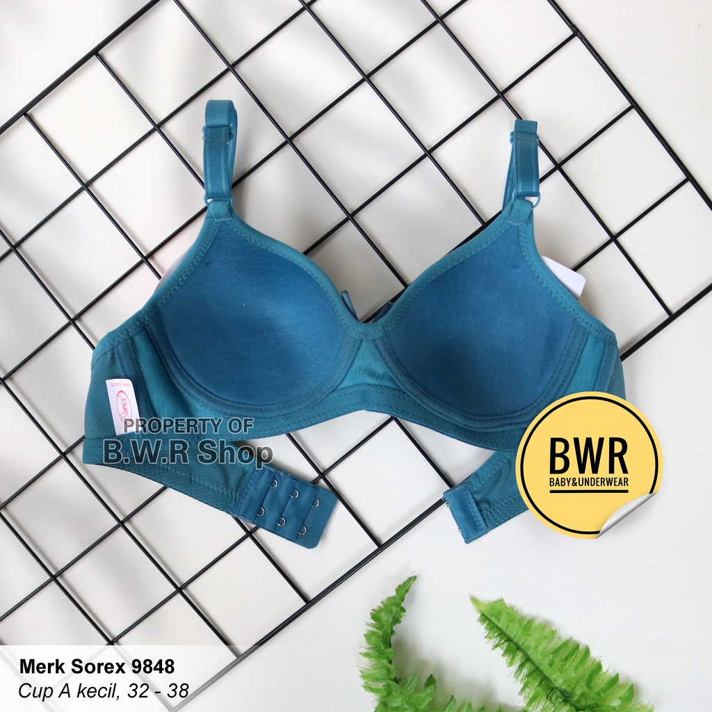 Pilih Warna Bra Sorex 11107  Bh / Bra Wanita Tanpa Kawat Busa Tipis T-Shirt Kancing 2 - Bwr