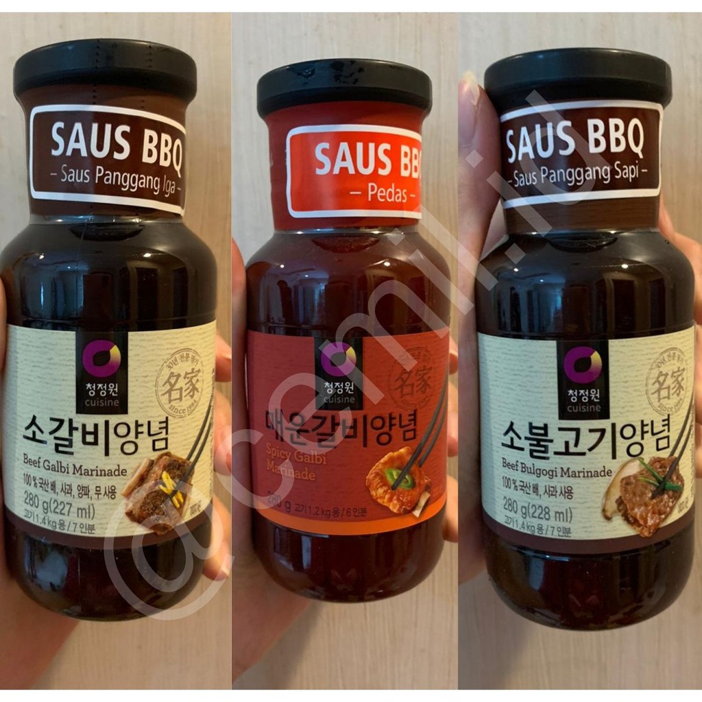 

Chung Jung Won - BBQ Beef Galbi / Beef Bulgogi / Spicy Galbi Marinade - Bumbu IMPORT KOREA 280 gr