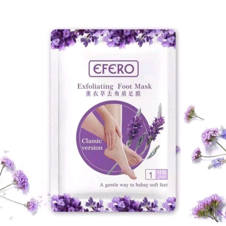 [BISA COD] Masker Kaki Efero Pengelupas Kulit Mati Masker Kaki Pecah Kering Foot Peeling Feet Mask Exfoliating