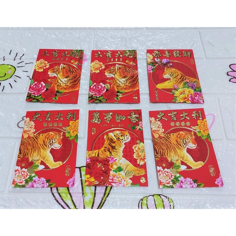 

Angpao Imlek Shio Macan Murah LL1019 | Angpao Artpaper Isi 6 Mix Motif