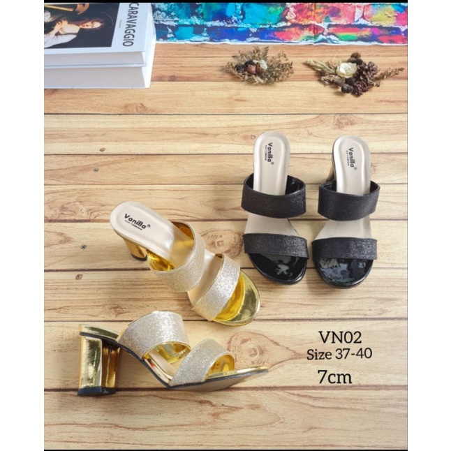 ABBUSHOES VN 02 hak tahu pasir ban 2  wanita 7cm