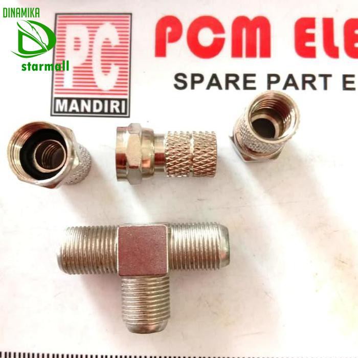 T Ulir Drat F Konektor Tw Conector Tv Antena Antene T Parabola Pcmelebik54 Murah