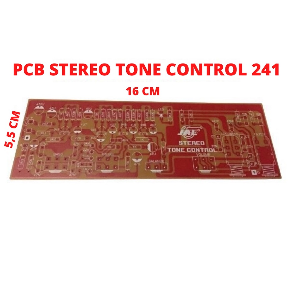 PAPAN PCB STEREO TONE CONTROL type 241 HANYA PCB PCB SAJA STREO TONCONTROL TOONKONTROL TON CONTROL K
