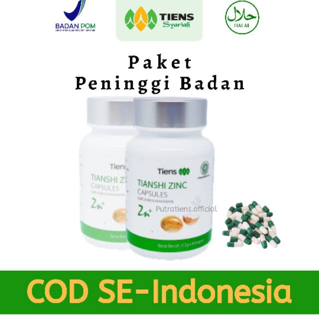 PENINGGI BADAN / ZINC KAPSUL / HYPERGROW UP / TERPERCAYA / ASLI / ORIGINAL