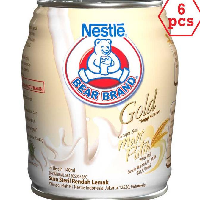 

[COD] BEAR BRAND Gold Malt Putih Kaleng 140ml 6pcs [COD]