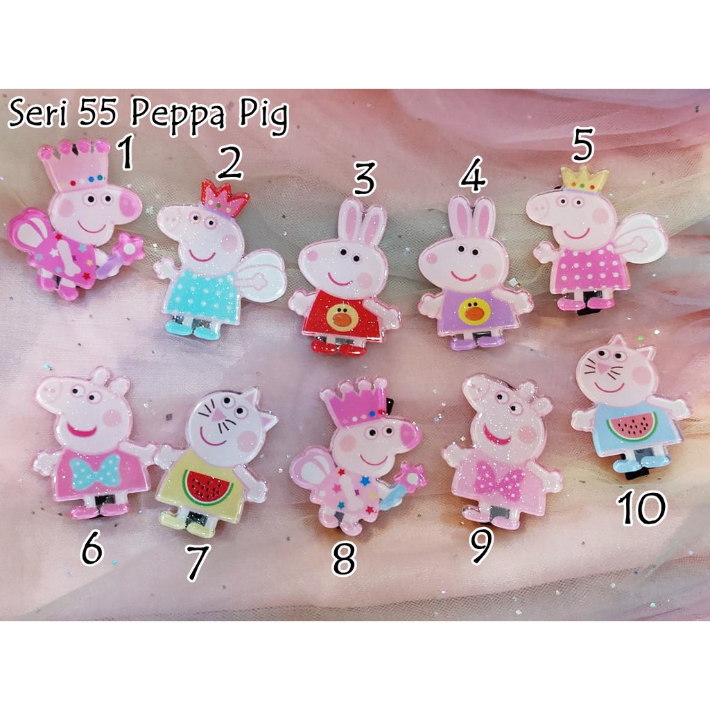 [ORGM] Jepit Rambut Anak Akrilik Unicorn Baby Shark Peppa Pig