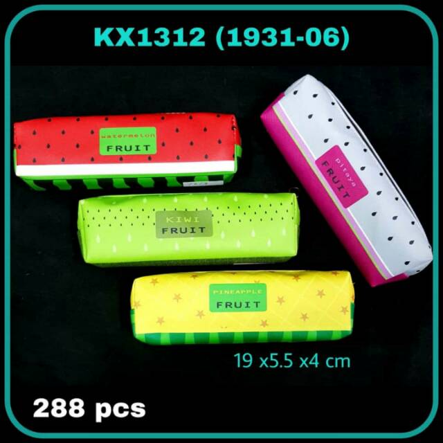 

12pcs Fruit Pencil Case / Tempat Pensil Motif Buah Buahan / Tempat Pensil Kain