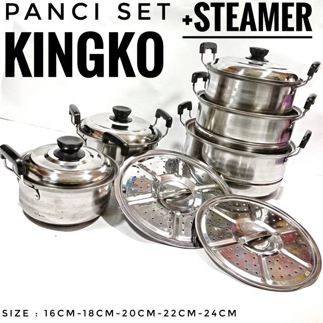 Panci Kingko America High Pot series 5 in 1 - Steamer