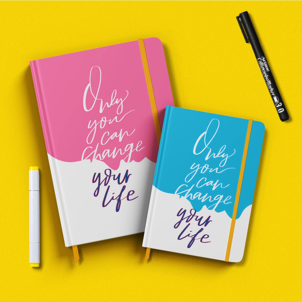 

Buku Catatan Diary Notebook Custom Tulisan / Nama Ukuran A5 Hardcover | Note Book Harian Diari Unik Hardcover Custom