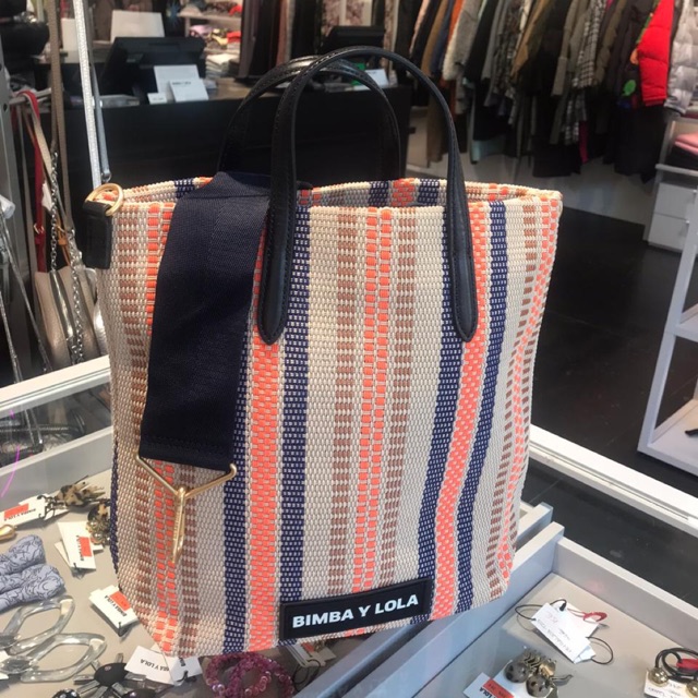 Bimba Y Lola Plaited ivory tote