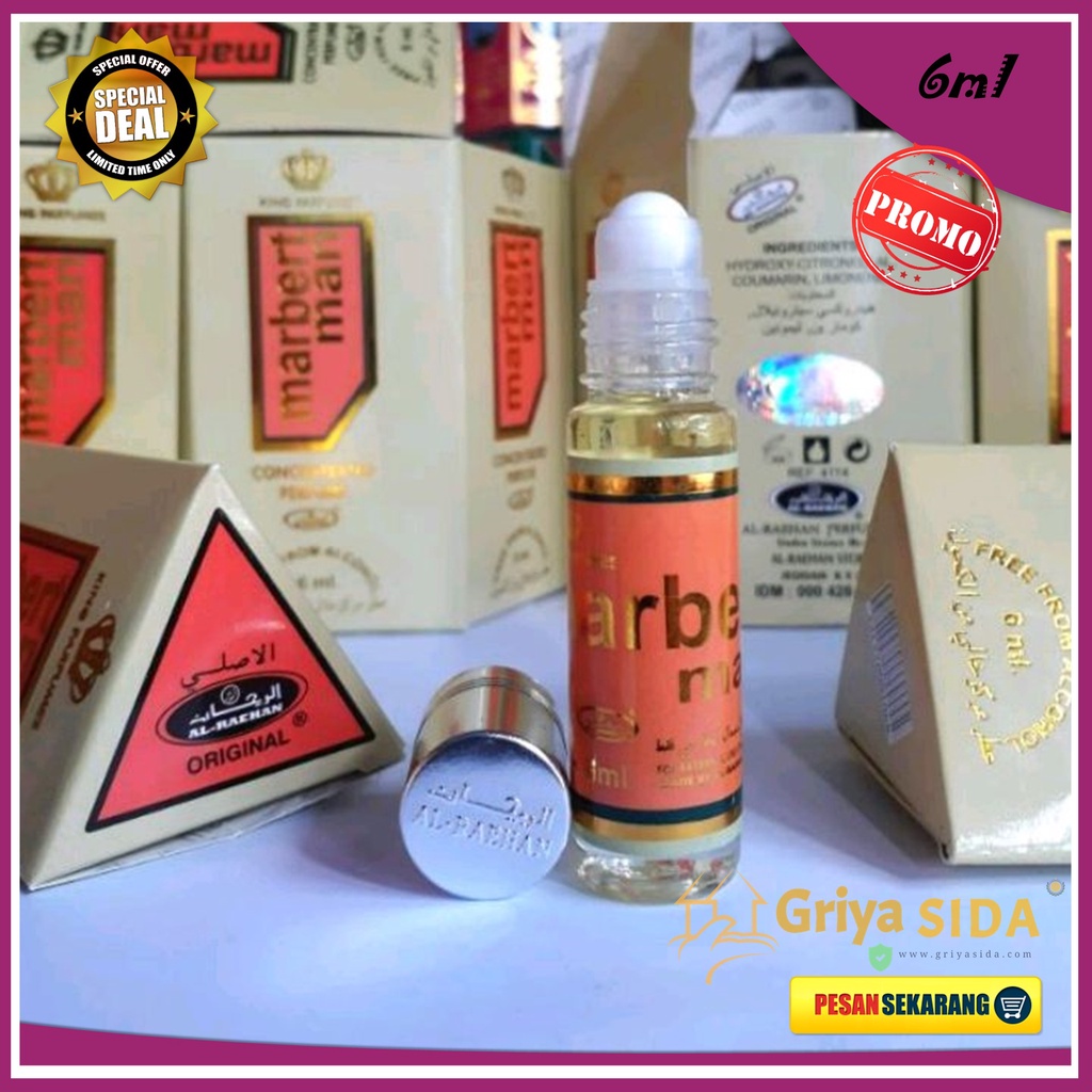 Parfum Marbert man 6ml alraehan aroma silver mirip al rehab parfum Harga grosir PROMO!!