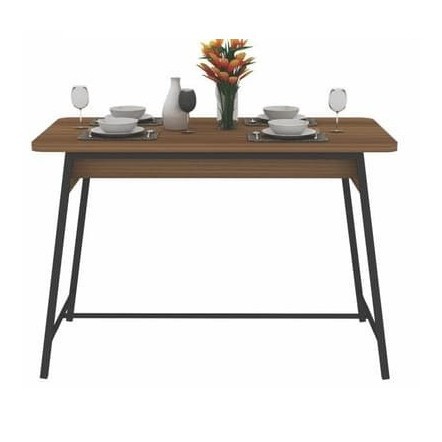 Meja Makan Kayu Kaki Besi 120x60cm|Medan