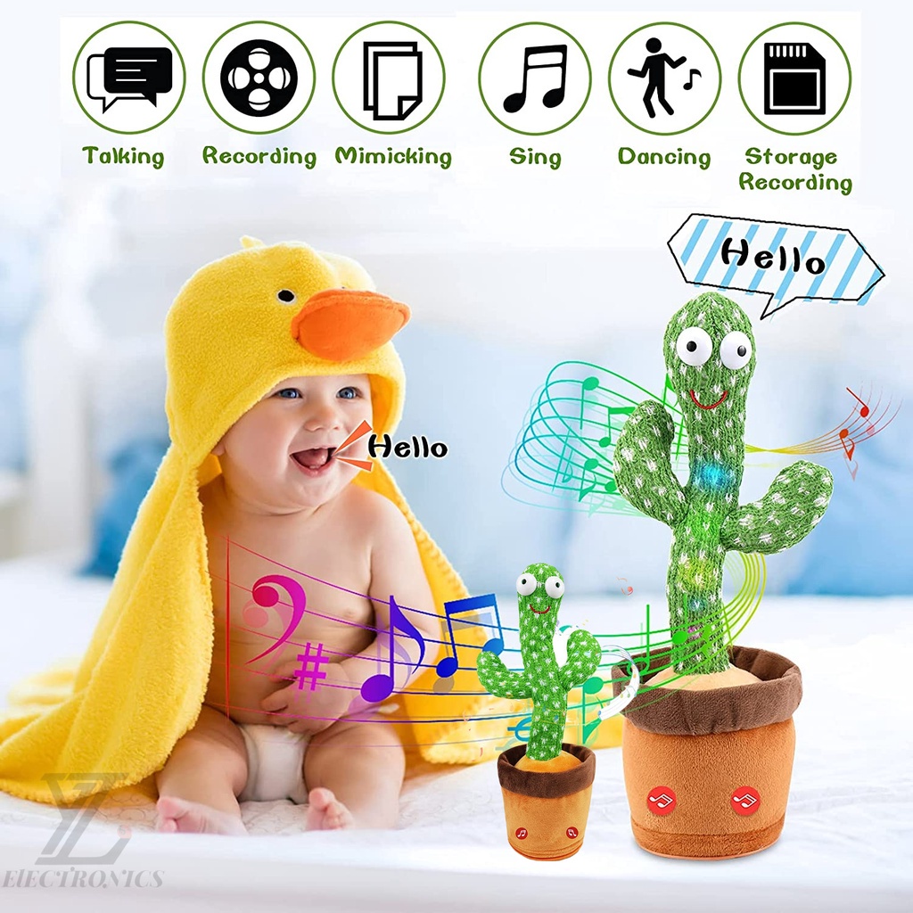 Mainan Anak Laki-Laki Anak Perempuan Dancing Cactus Toys Boneka Kaktus Joget Boneka Kaktus Goyang Mainan Kaktus Goyang Mainan Boneka Kaktus