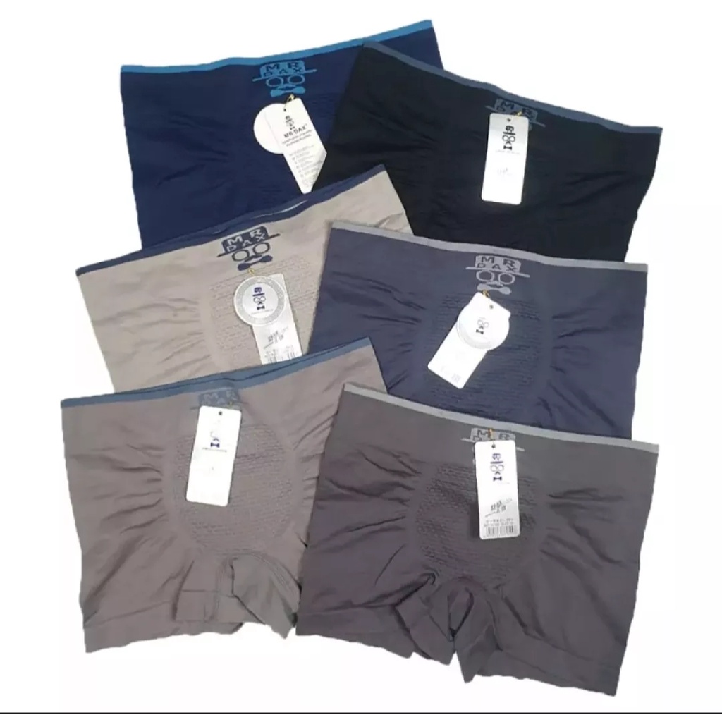 3 pcs Celana dalam pria model boxer seamless # Boxer pria mr Dax