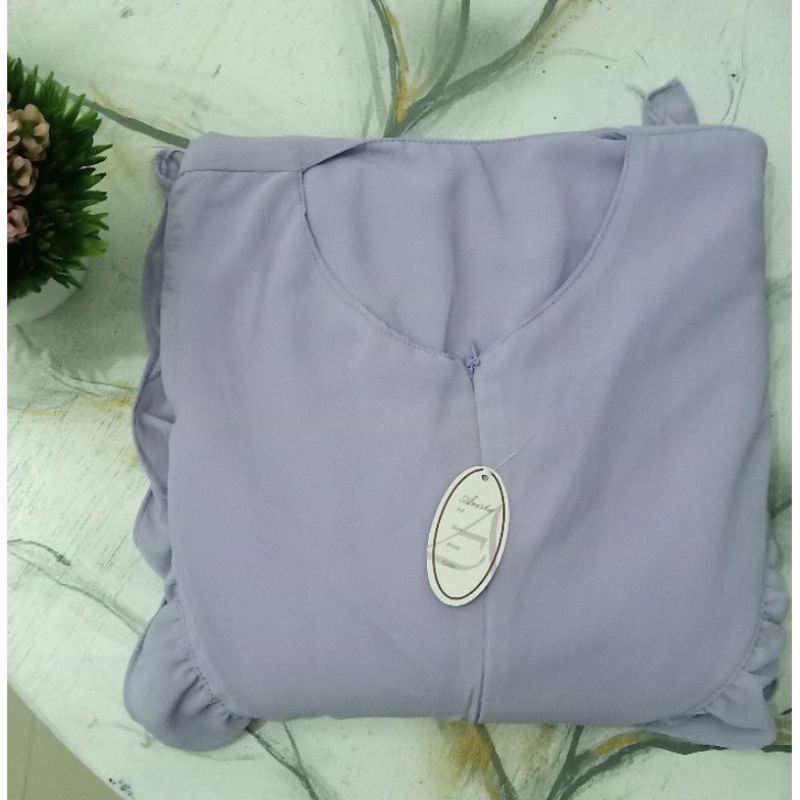 dress annisa ceruty babydol rempel dada busui,gamis ceruty polos