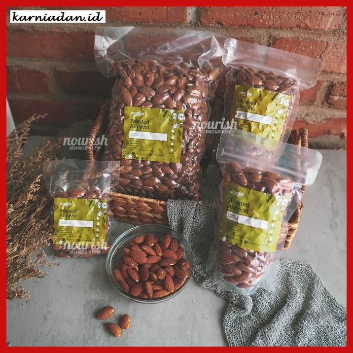 

MAKANAN-RINGAN- ALMOND PANGGANG ORIGINAL (ROASTED ALMOND PLAIN) 250 GR -BERMACAM-MACAM.