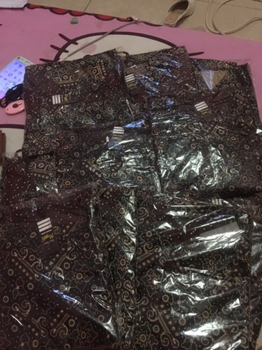 Kemeja Batik Pendek Hem Sogan Halus Original Seno Sakti Kobis Megamendung Gunungan Kipas