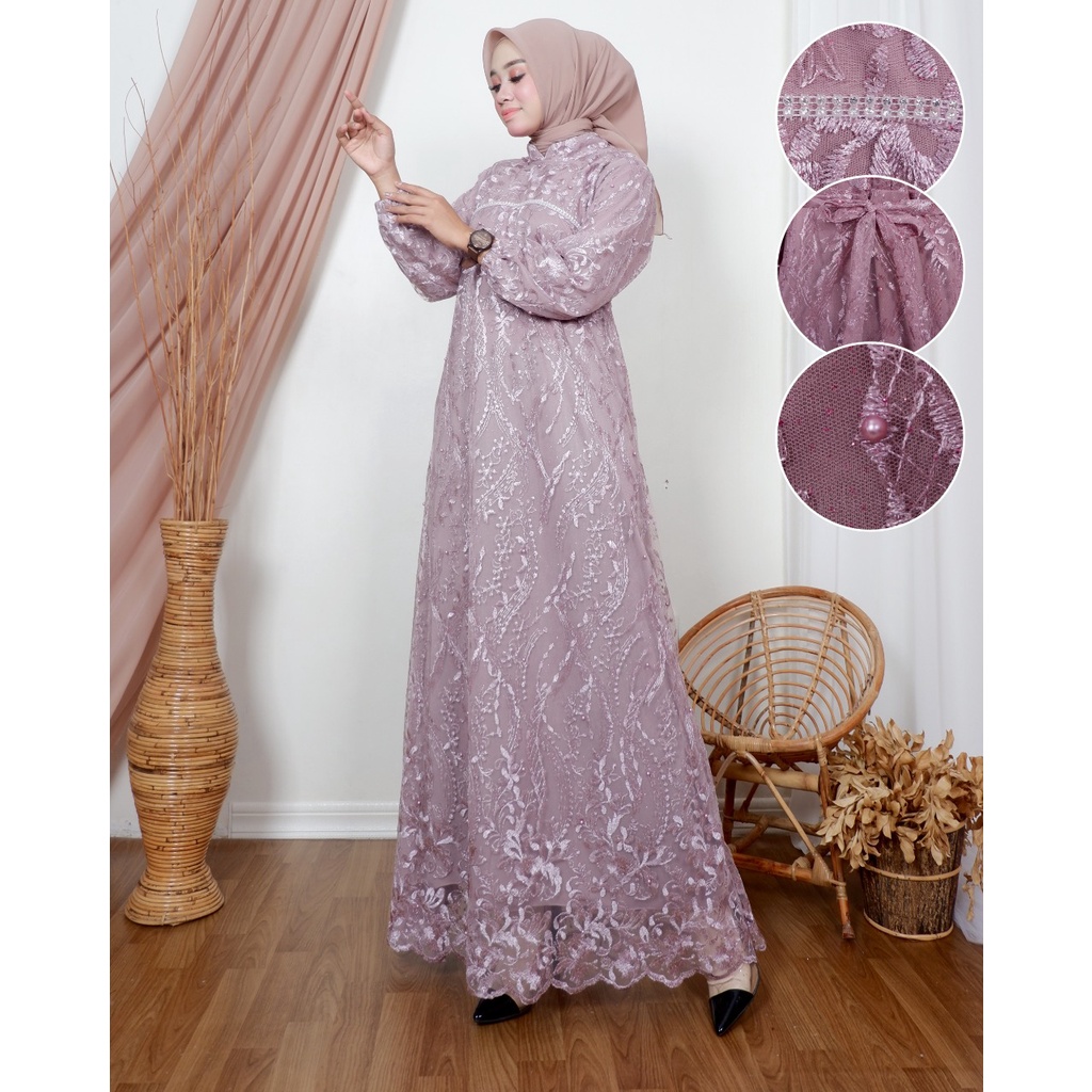 Gaun Gamis Dress Kebaya Pesta Kondangan Wanita Murah Berkualitas Premium By Santiank