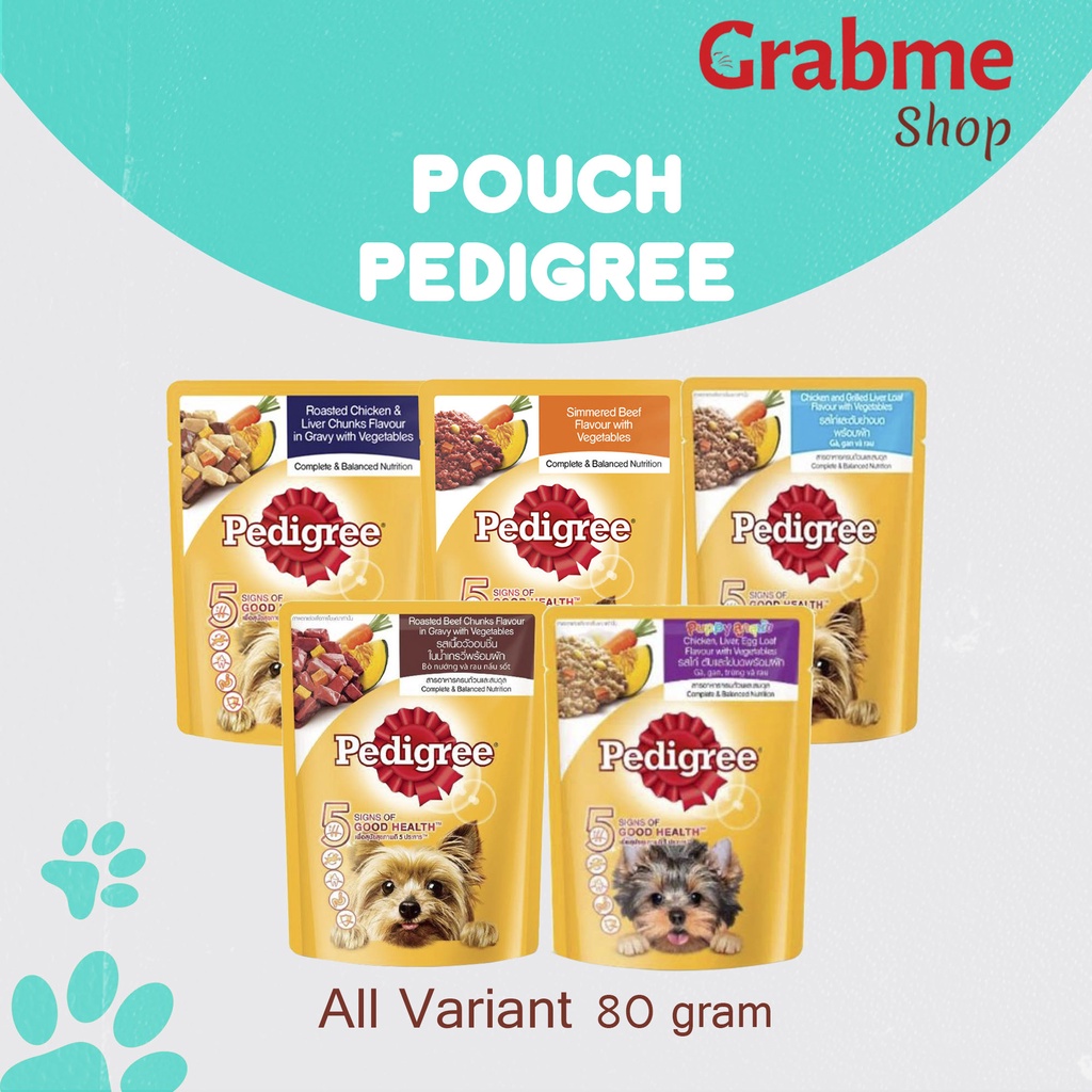 Makanan Anjing murah Pedigree pouch All Variant 80 gr