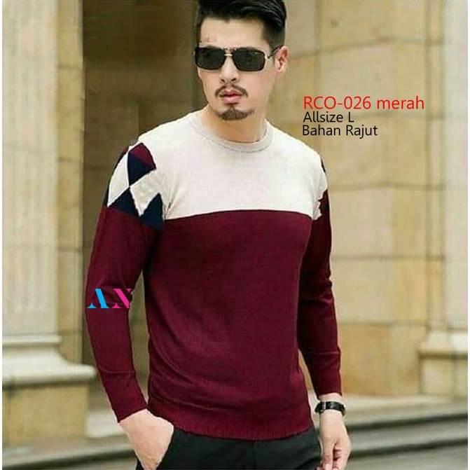 AA1 - Sweater Rajut Pria Knit Tribal