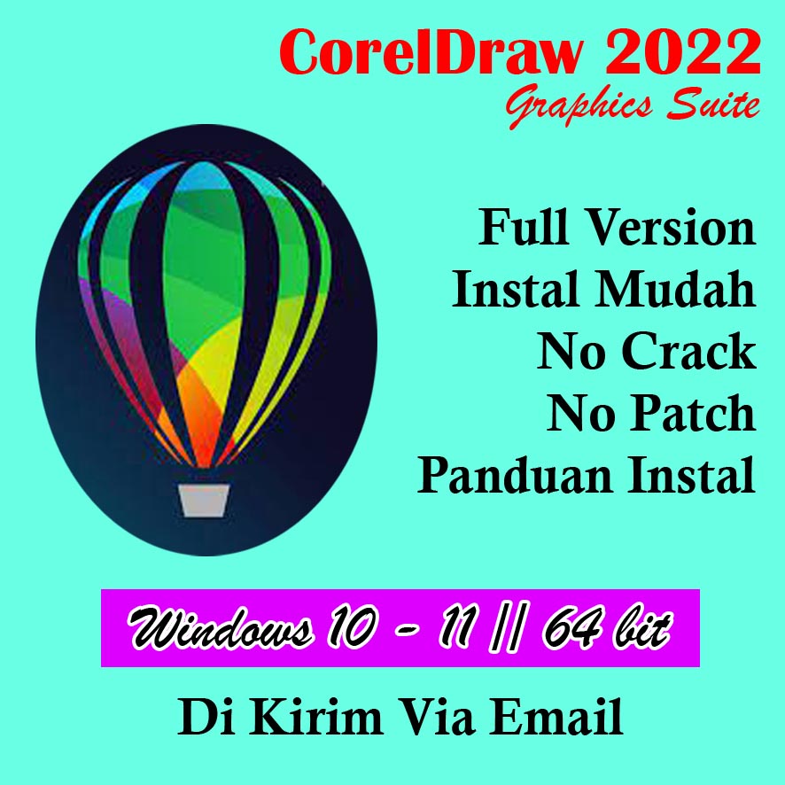 Corel Draw Graphik Suite 2022 - 64bit / for Wind 10 - 11 / Full Versi - Instal Mudah