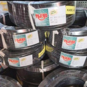 Kabel listrik hitam 2x2,5 25 meter/ kabel listrik serabut 2x2,5 25m/promo murah kabel listrik hitam