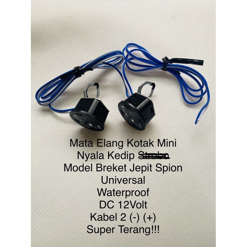 Lampu Led Kotak Mini Terang DC 12Volt Mata Elang Kedip Motor