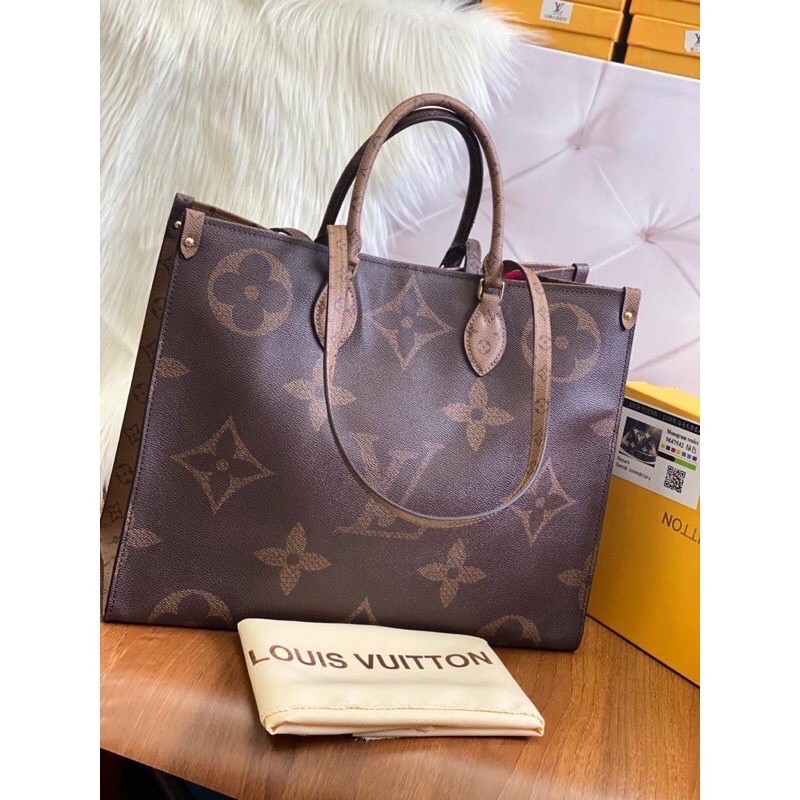 lv on the go tote bag / tote bag import / lv on the go mono giant tote bag / tote bag murah