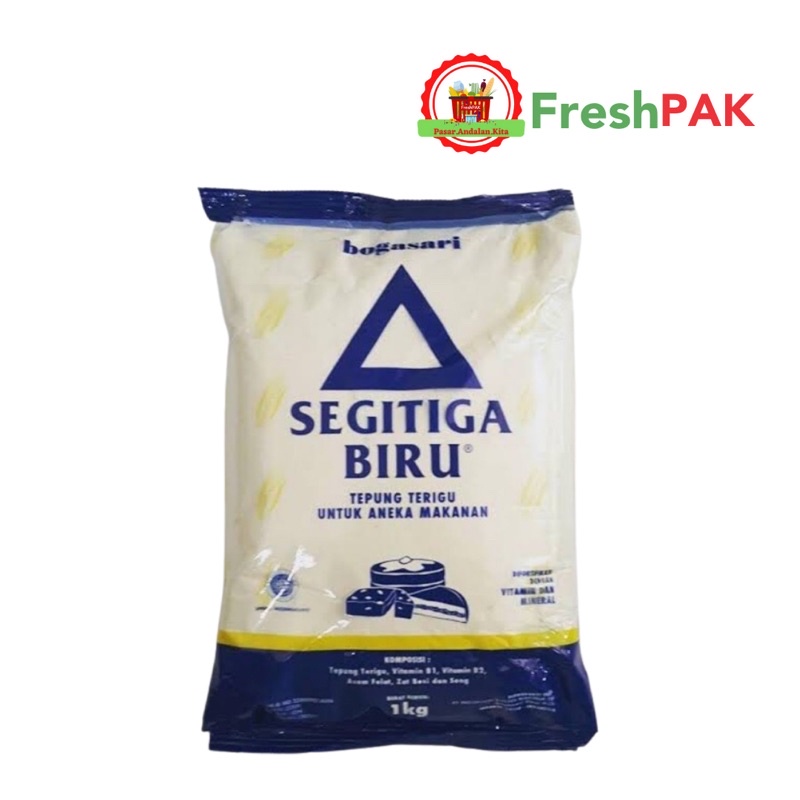 

FreshPAK - Tepung Terigu Segitiga Biru 1 kg Protein