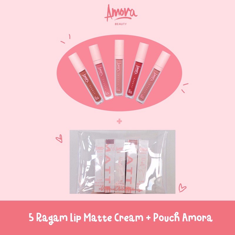 Amora Beauty Lip Matte - Lipstik - Lip Cream - Lima Ragam