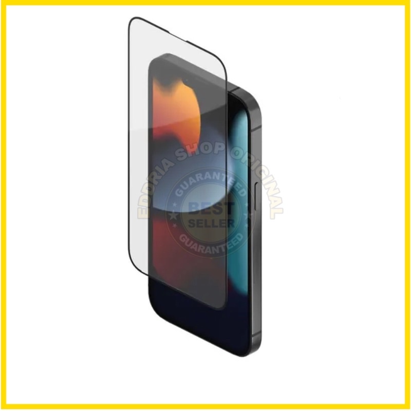 TEMPERED / TEMPEL GLAS ANTI GORES IP 13 PRO MAX  FULLSET BLACK