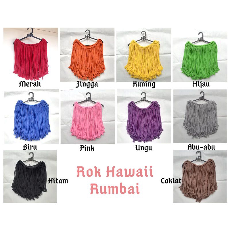 ROK RUMBAI WARNA/ROK HAWAI ADAT PAPUA 25CM