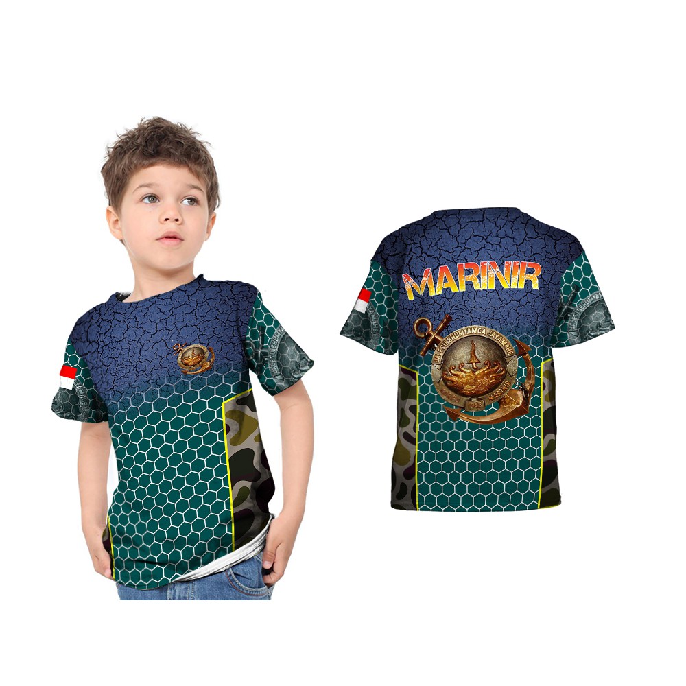 [Riashop] Kaos Anak MARINIR | Baju Anak ARMY MARINIR |  KAOS MARINIR | Kaos Marinir Anak