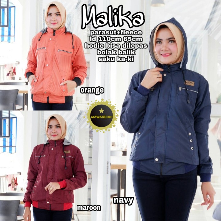 jaket wanita parasut malika murah original