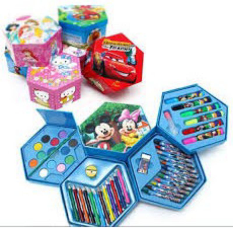 

( COD ) ✅ Crayon46-Set kotak pensil untuk anak-anak / spidol warna / pensil set