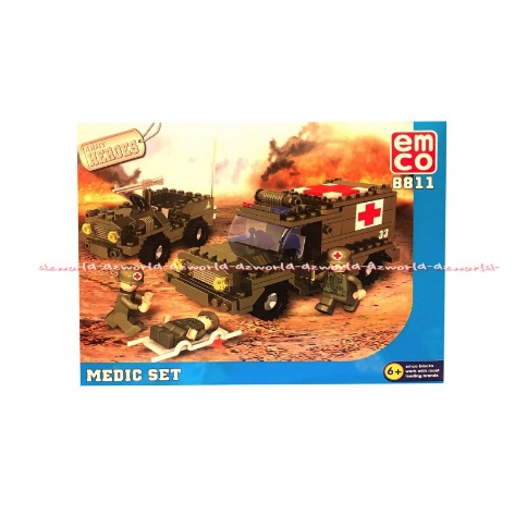 Emco 8811 Medic Set Brix Army Heroes Mainan Block Mainan Edukasi Emco8811