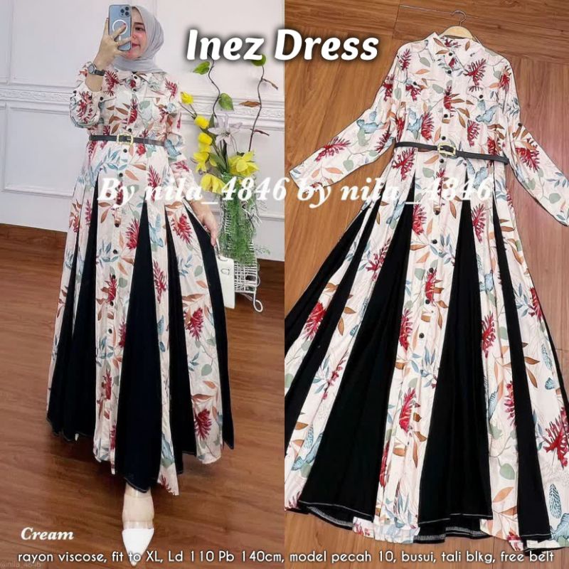 INEZ DRESS MAXY / WILLOW DRESS/ IR FASHION / TERMURAH / TERLARIS / COD BAYAR DITEMPAT / FLASH SALE /