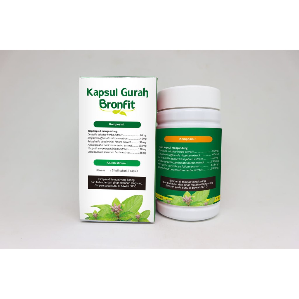 GURAH BRONFIT 50 Kapsul NATURAFIT utk Pernafasan Flu Batuk