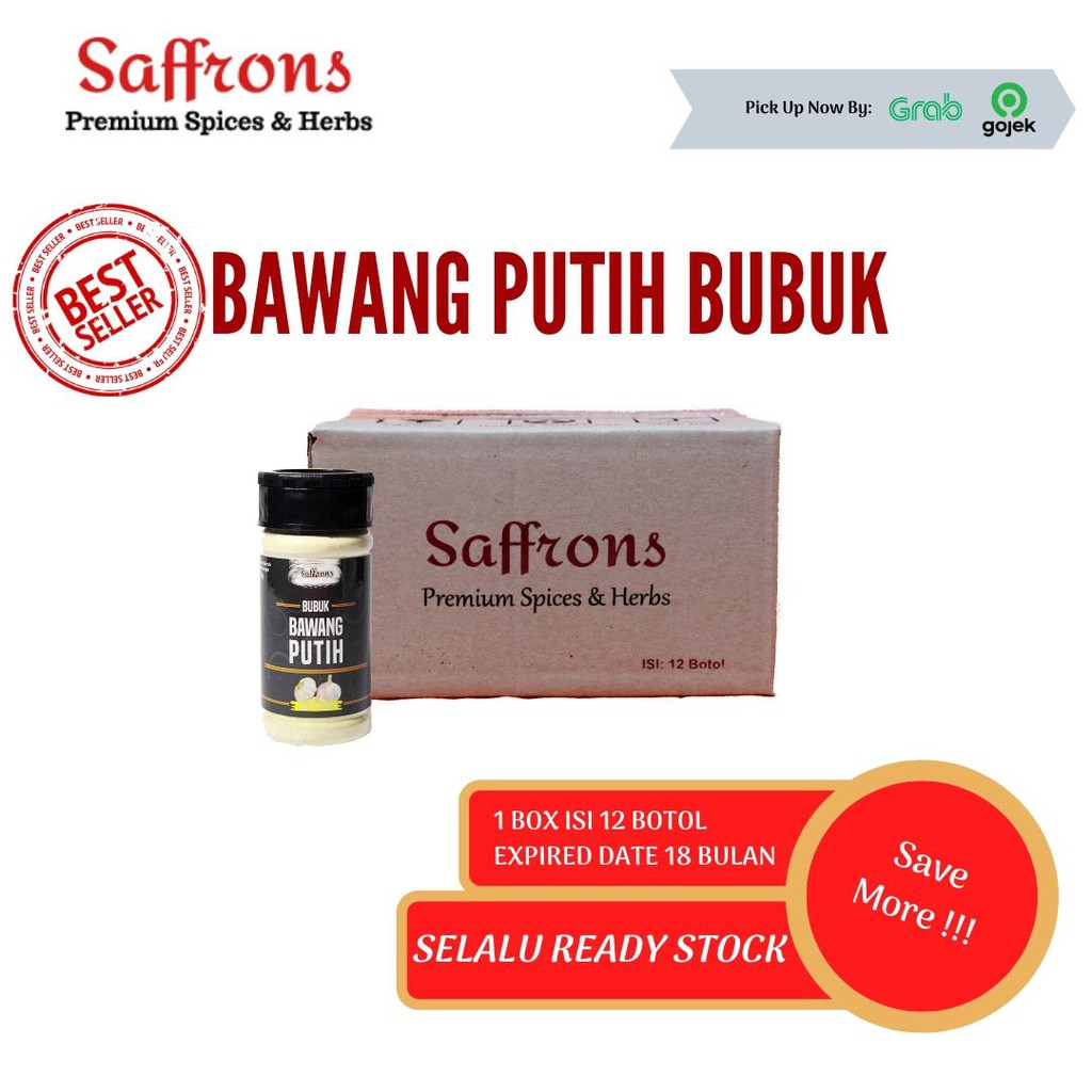 

SAFFRONS - KEMASAN BOX - Bawang Putih Bubuk / Garlic Powder Premium Organic
