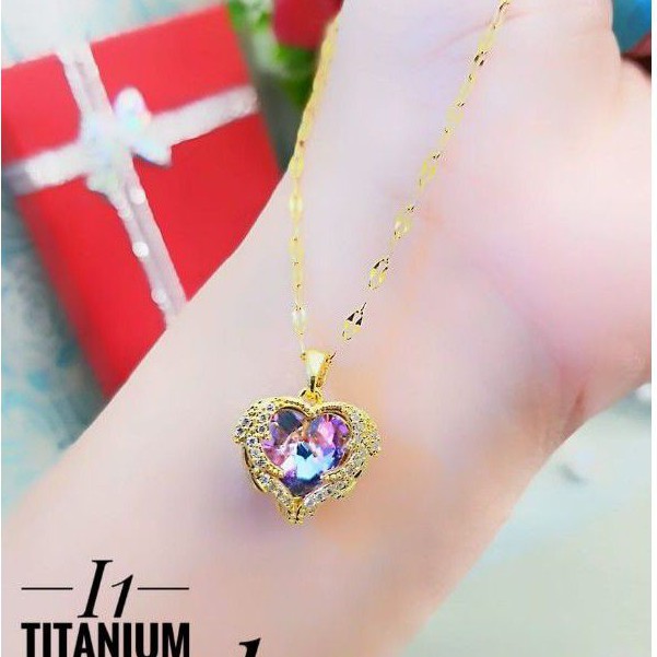 Titanium Kalung Hati Wanita 651h