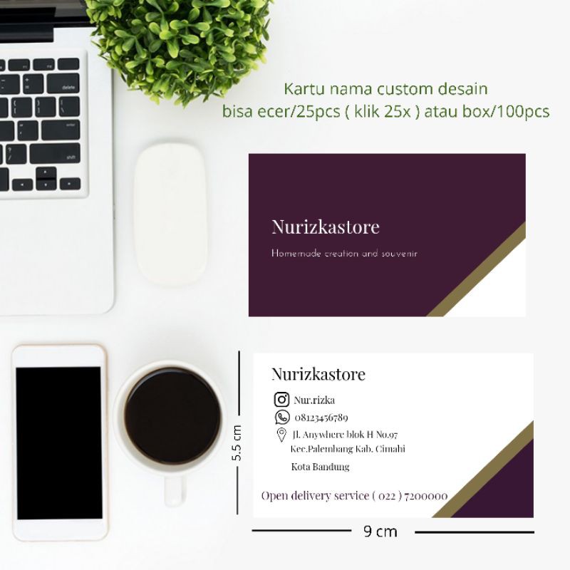 

ISI 100 DAN ISI 25 CETAK KARTU NAMA BISA CUSTOM