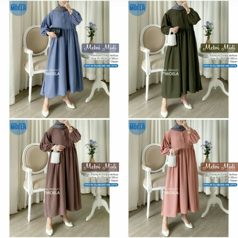 MARITA  &amp; CERIS ,ISANA,BALO Midi Dress Ori by Moelas